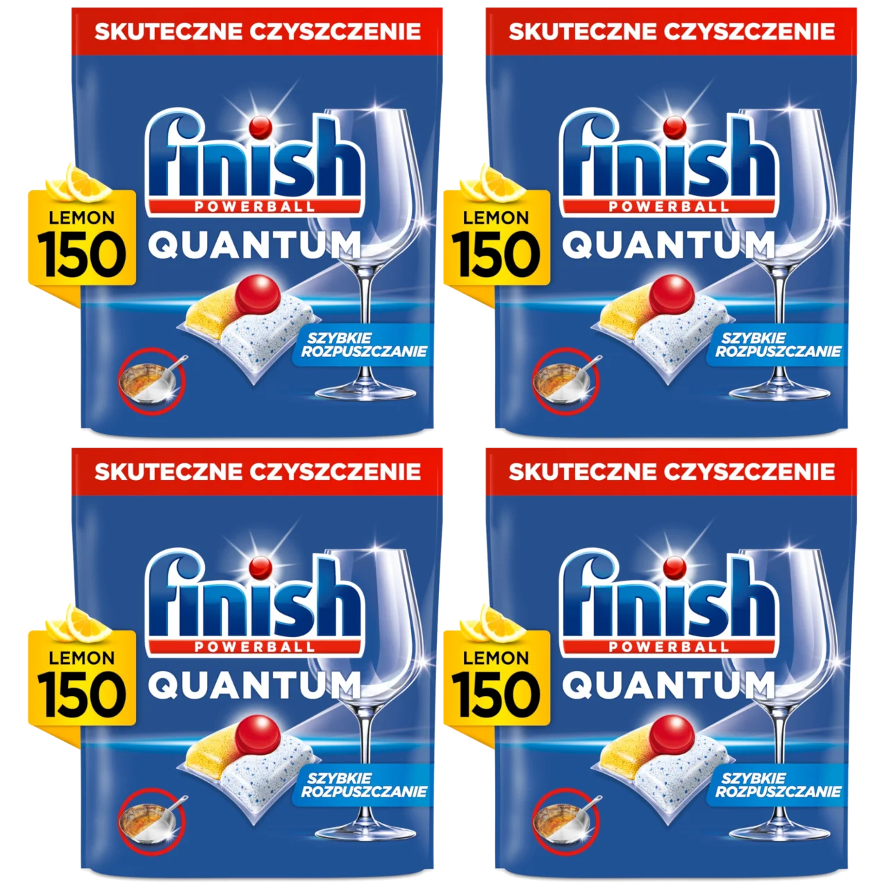  4x Kapsułki do zmywarki FINISH Quantum All in 1 Lemon 150szt