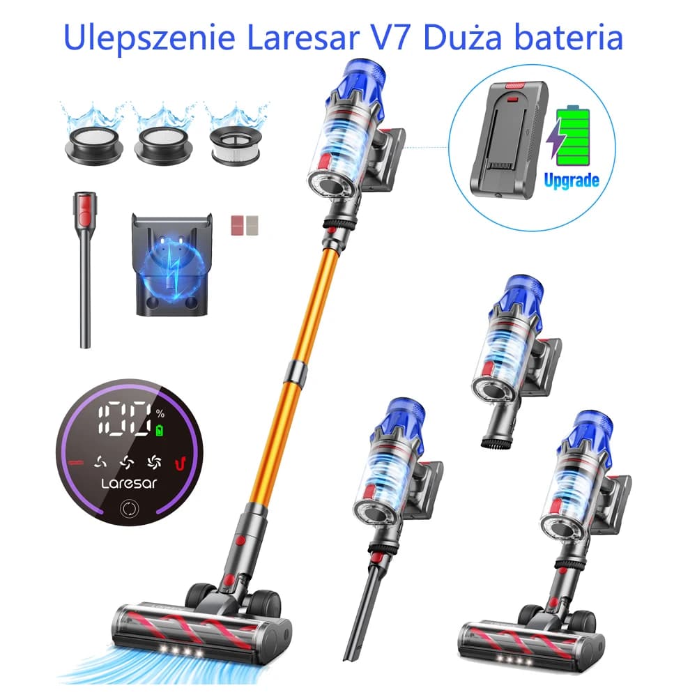 Odkurzacz Laresar V7S 75Kpa, 650W - Nowość
