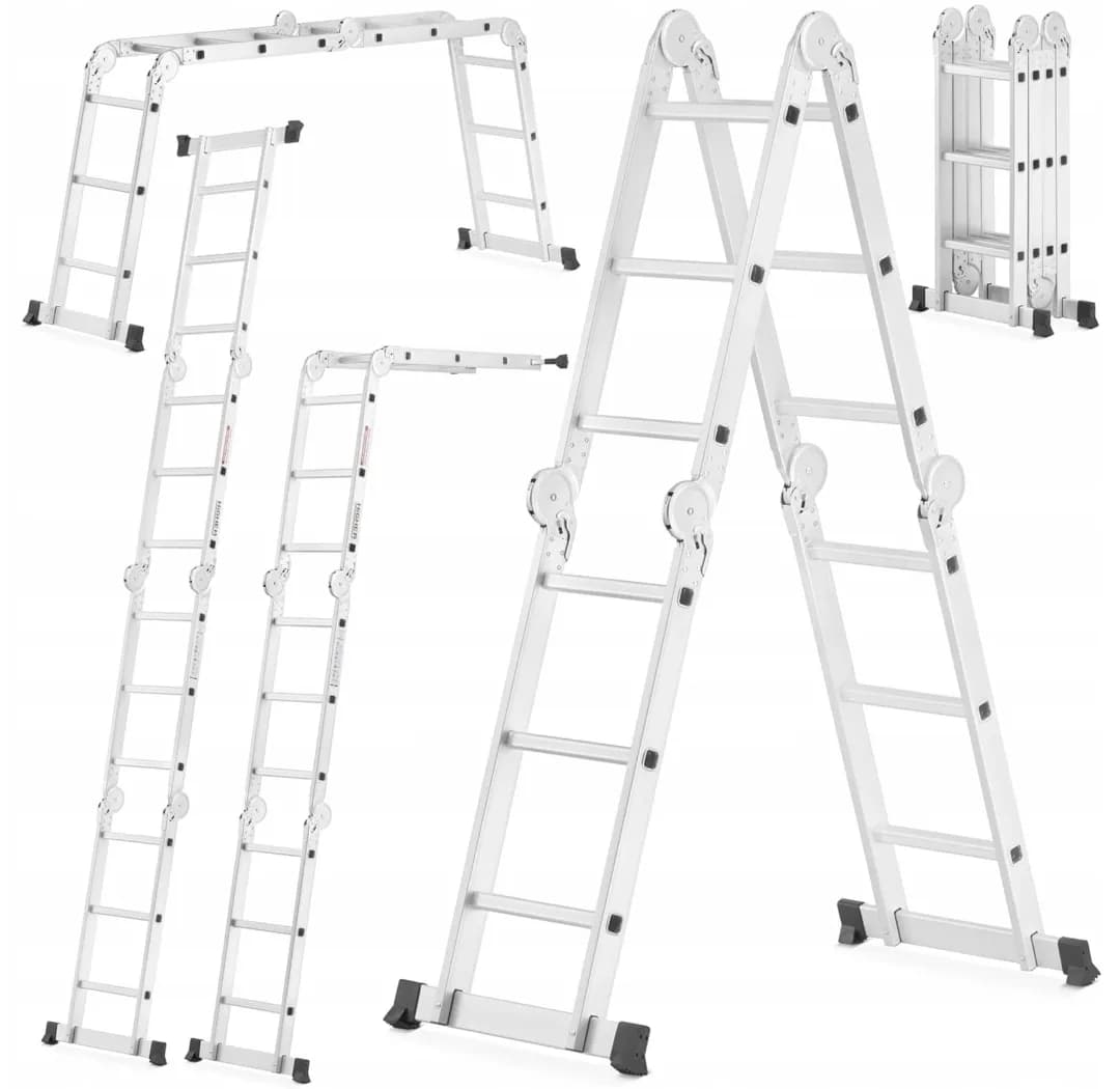 Drabina aluminiowa przegubowa składana wielofunkcyjna 4x3 HIGHER mocna
