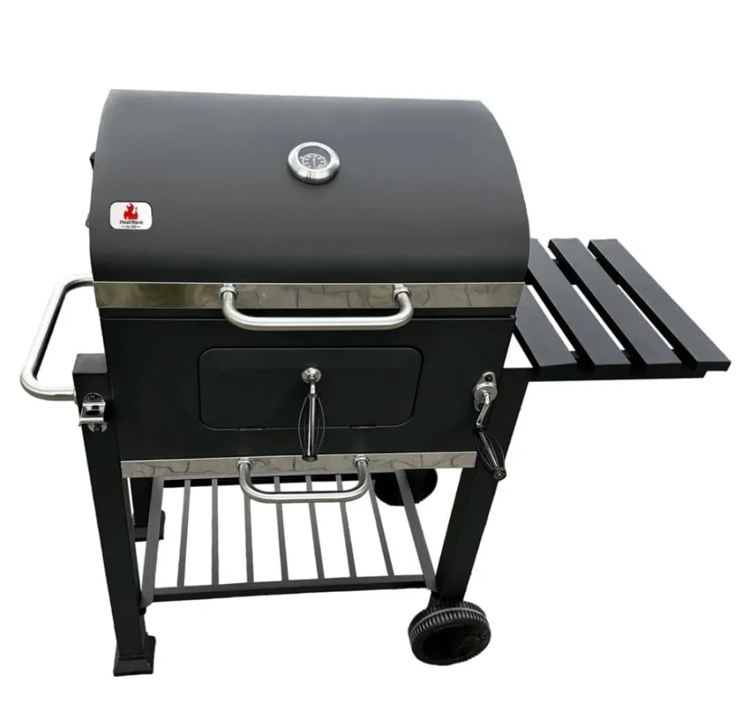 Duży Grill Węglowy Żeliwny Ruszt 113,5x50x107 cm Ogrodowy Wytrzymały XXL